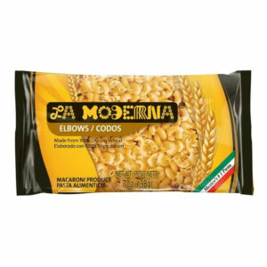 La Moderna Elbow Pasta has been of preference for many generations, made from 100% durum wheat with a 7 oz convenient size