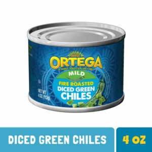 Ortega Fire Roasted Mild Diced Green Chiles, Kosher, 4 oz