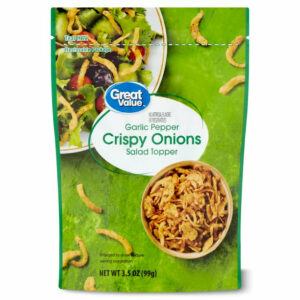 Great Value Garlic Pepper Crispy Onions Salad Topper, 3.5 oz