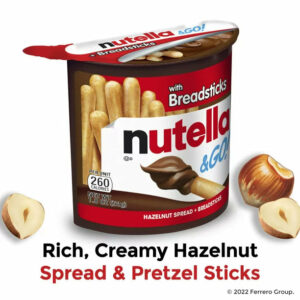 Nutella & GO! Hazelnut and Cocoa Spread with Breadsticks, Snack Pack, 1.8 oz