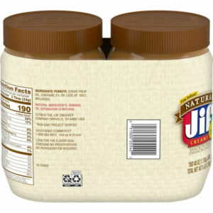 Jif Natural Creamy Peanut Butter Spread Twin Pack, 80-Ounce