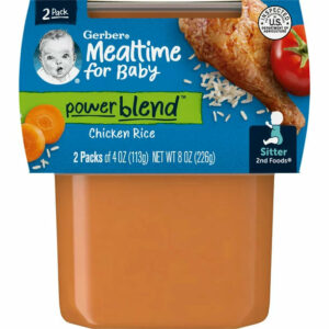 Gerber 2nd Foods PowerBlend Baby Food Chicken and Rice, 4 oz Tubs (2 Pack)