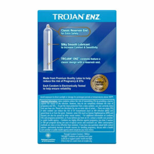 TROJAN ENZ Premium Smooth – Lubricated (12 Count)