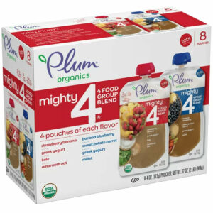 Plum Organics Mighty 4 Toddler Food Pouches: Variety Pack – 4 oz, 8 Pack, Baby Food