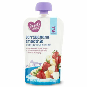 Parent’s Choice BerryBanana Yogurt Smoothie, Stage 2, 4 oz. Pouch