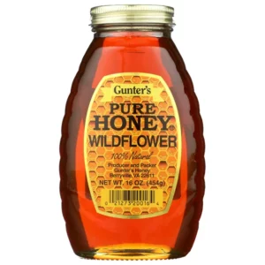 Gunter’s Pure Wildflower Honey, 16 oz Glass Jar
