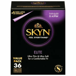 SKYN Elite Lubricated Non-Latex Condoms – (36 Count)