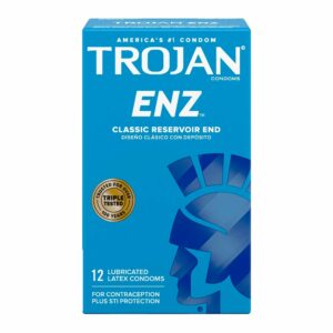 TROJAN ENZ Premium Smooth – Lubricated (12 Count)