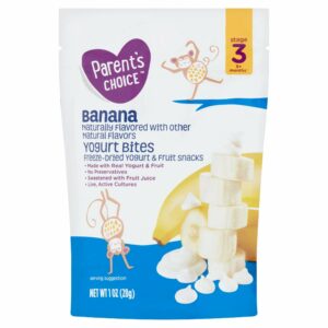 Parent’s Choice Banana Yogurt Bites, Baby Food Stage 3 Toddler Snacks, 1oz Pouch