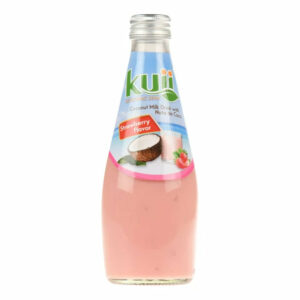 Kuii Nata De Coco Strawberry Coconut Milk, 290 ml Bottle