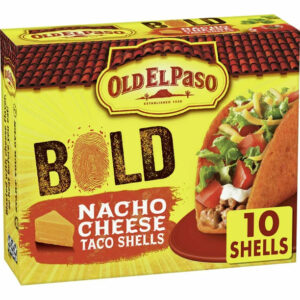 Old El Paso Stand ‘N Stuff Bold Nacho Cheese Flavored Taco Shells, 10-Count