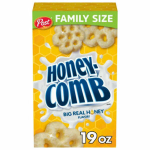 Post Honeycomb Cereal, Honey Flavored Breakfast Cereal, 19 OZ Box