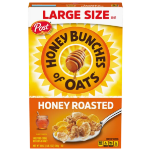 Post Honey Bunches of Oats Honey Roasted Breakfast Cereal, 18 OZ Box