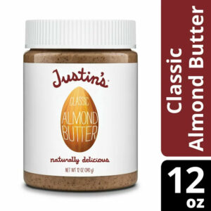 JUSTIN’S Classic No Stir Gluten-Free Almond Butter, 12 oz Jar