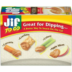 Jif To Go Natural Creamy Peanut Butter Spread, 8- 1.5 oz Cups