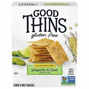 GOOD THINS GLUTEN FREE CORN & RICE SNACK JALAPENO & LIME 3.5 OZ(100 G) PACK OF 6