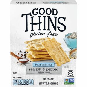 GOOD THINS GLUTEN FREE SEA SALT & PEPPER 3.5 OZ(100 G)PACK OF 6