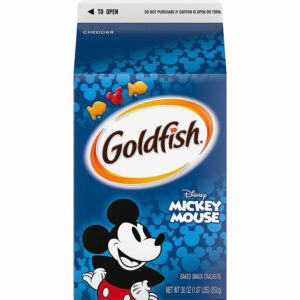 GOLDFISH DISNEP MICKEY MOUSE BAKED SNACK CRACKERS 30oz (1.87 LBS)(850g)PACK OF 6