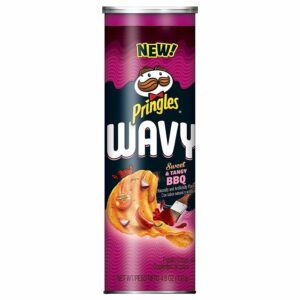 PRINGLES WAVY SWEET & SPICY BBQ 4.8 OZ(137G) PACK OF 12