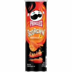 PRINGLES SCORCHIN BUFFALO NEW! EXTRA HOT 5.5 OZ (158 G) PACK OF 12