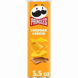 PRINGLES CHEDDAR CHEESE BURSTING WITH FLAVOR 5.5oz.(158g) PACK OF 12