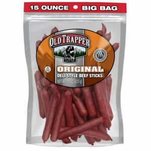 OLD TRAPPER ORIGINAL DELI STYLE BEEF STICKS 15oz. 425G PACK OF 6