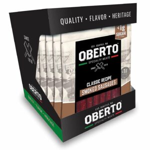 OBERTO SPECIAL MEATS CLASSICRECIPE SMOKED SAUSAGES 5oz. PACK OF 6