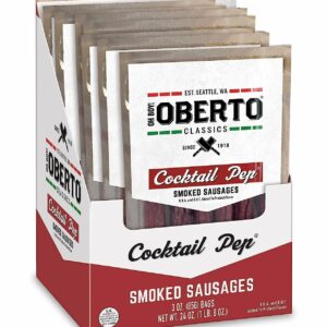 OBERTO CLASSICS COCTAIL PEP SMOKED SAUSAGES OH BOY! PACK OF 6