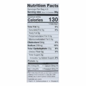 Milton’s Gluten Free Sea Salt Baked Crackers, 4.5 Oz(128G) PACK OF 6