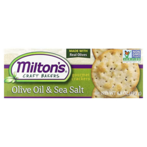 MILTON’S CRAFT BAKERS OLIVE OİL & SEA SALT CRACKERS 6.8oz(193g) PACK OF 6