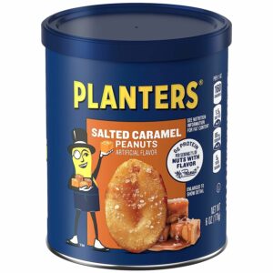 PLANTERS SALTED CARAMEL PEANUTS ARTIFICIAL FLAVOR 6oz.(170g) PACK OF 6