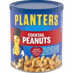 PLANTERS SALTED CACKTAIL PEANUTS 16oz.(453g) PACK OF 6