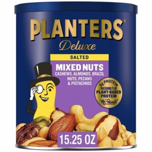 PLANTERS DELUXE LIGHTLY SALTED MIXED NUTS 15.25oz. (432g) PACK OF 6