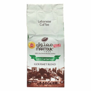 Maatouk Ground Coffee, Gourmet Blend with Cardamom, 16OZ450g (PACK OF 6)