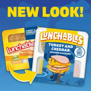 Lunchables Turkey & Cheddar Cheese with Crackers Kids Lunch Snack,3.2oz Tray 90g