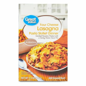 Great Value Four Cheese Lasagna Pasta Skillet Dinner, 5.5 oz (155 G)