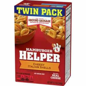 Hamburger Helper, Cheesy Italian Shells Twin Pack, 12.2 oz box (345 G)