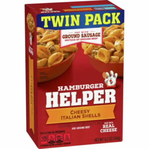 Hamburger Helper, Cheesy Italian Shells Twin Pack, 12.2 oz box (345 G)