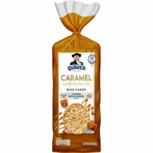 QUAKE CARAMEL RICE CAKES 5GRAMS WHOE GRAINS PER CAKE 6.5oz.(186g)PACK OF 12