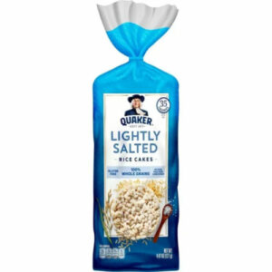 QUAKER LIGHTLY SALTED RICE CAKES %100 WHOLE GRAINS 4.47oz.(127g)PACK OF 12