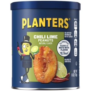 PLANTERS CHILI LIME PEANUTS NATURAL FLAVOR 6oz.(170g) PACK OF 6